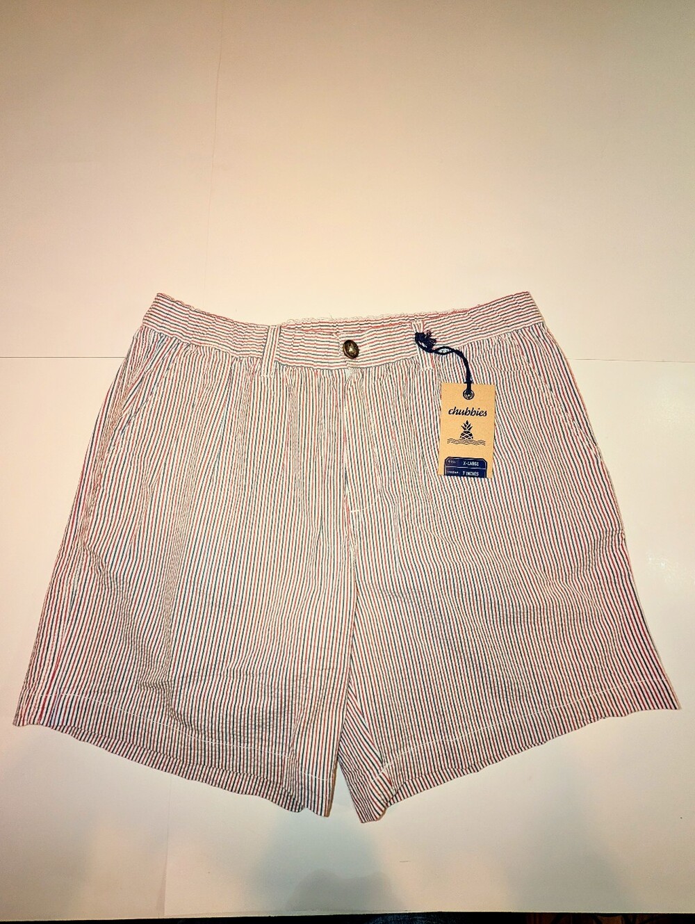 NWT Chubbies Original 7" Seersucker Shorts, Size 36, Regular Fit